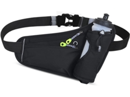 Bolsa De Cintura Multifuncional Com Grande Capacidadealça De Ombro Ajustável Com Suporte Para Garrafa De Águapreto SUNNY SPACES