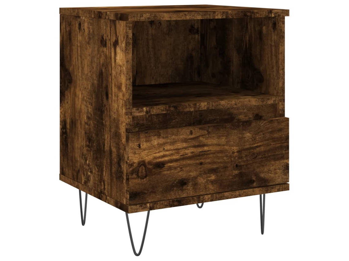 Mesa de Cabeceira Derivados de Madeira Carvalho Fumado 40x35x50 cm MAISON EXCLUSIVE