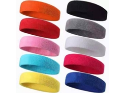 3 Peças Bandas De Cabelo Esportivas Para Homem E Mulher, Absorvente De Suor, Elástica, Antiderrapante, Algodão 3 Peças Rosa