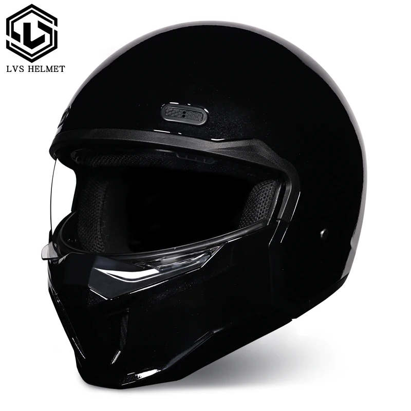 Capacete Street Fighter Combo Em Abs Com Certificação (s)dot E Protetor De Queixo Removível.