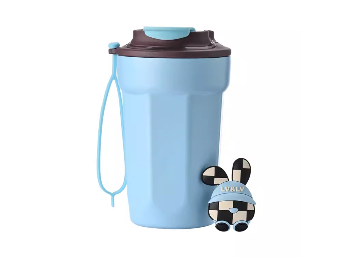 Caneca Térmica de Aço Inoxidável Cor Sólida para Meninos e Meninas Caneca Portátil NEVEANCE