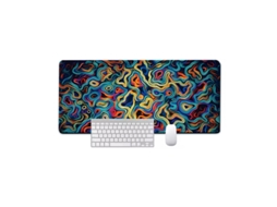 Mesa Para Computador De Jogo Grande E Espesso, Impermeável E Fácil De Limpar, Reticulado Azul 30 * 80 * 0,5cm
