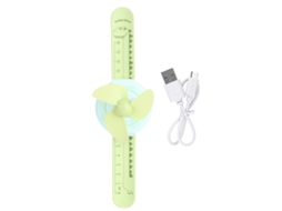Ventilador de Pulso Infantil Mini Usb Cartão Verde Ajustável