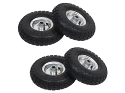 vidaXL Rodas p/ carrinho de carga manual 4 pcs borracha 4.10/3.50-4