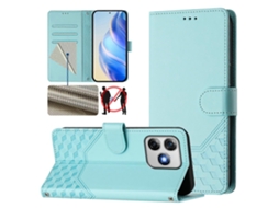 Capa De Couro Para Celular Com Relevo Rfid Em Formato De Favo De Mel