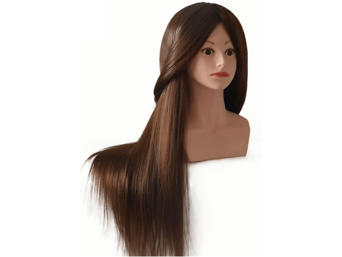 Cabeça de Manequim SFUSHOS | Alta Qualidade, Ombros, para Bonecas, Cabelo Castanho