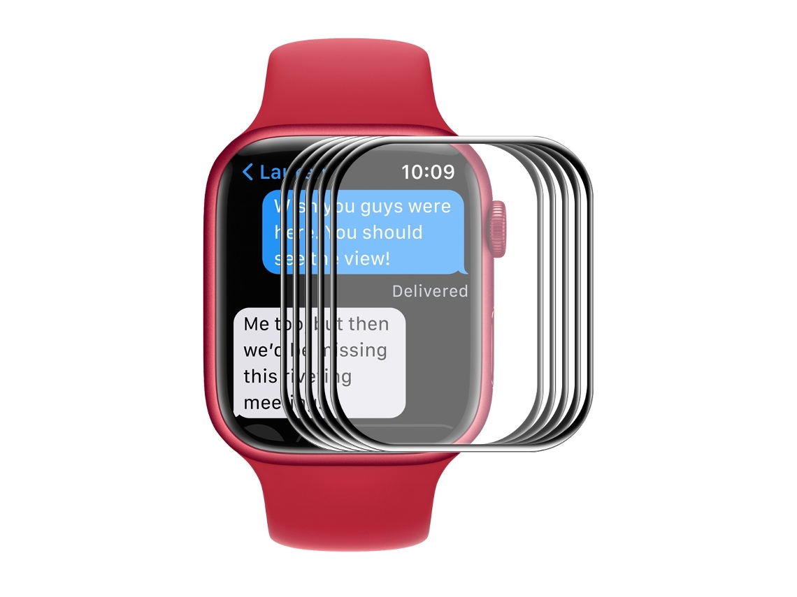 5 peças ENKAY Hat-Prince 3D Cobertura completa Soft peça Edge + PMMA HD Filme protetor de tela para Apple Watch Series 7 45mm