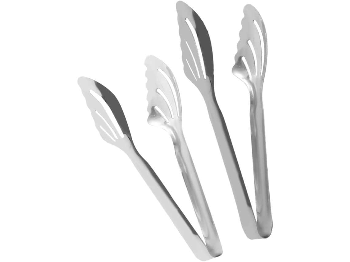 Magiclulu Conjunto De 2 Pinças Para Churrasco Em Aço Inoxidável, Utensílio De Cozinha Anti Queimaduras, Pinças Para