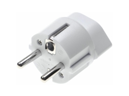 Adaptador de tomada tipo J, branco, 250 V/2500 W AQUAFORGE