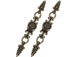 Maçanetas De Gabinete Com Cabo Longo, 2 Peças, Estilo Vintage, Espaçamento Entre Furos De 5 Polegadas, Bronze