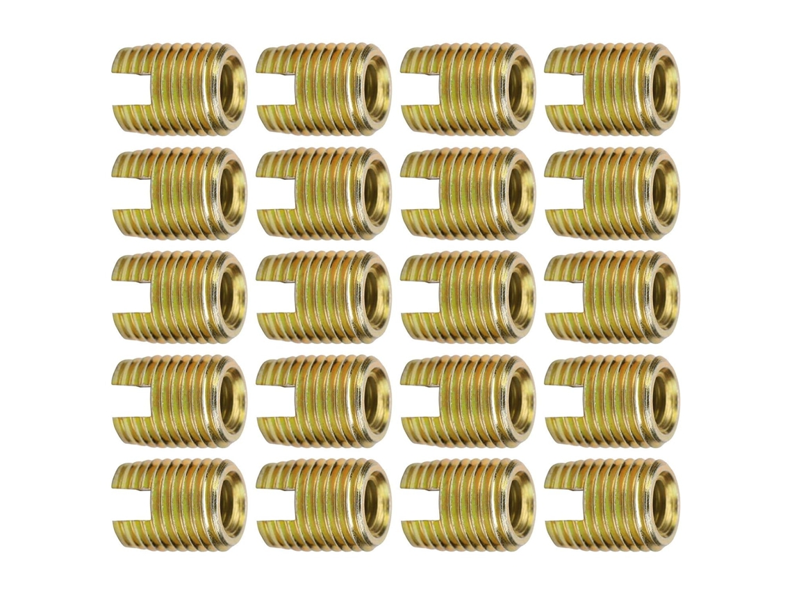 Conjunto De 20 Insertos Auto-roscantes Em Aço Carbono M3, Roscas