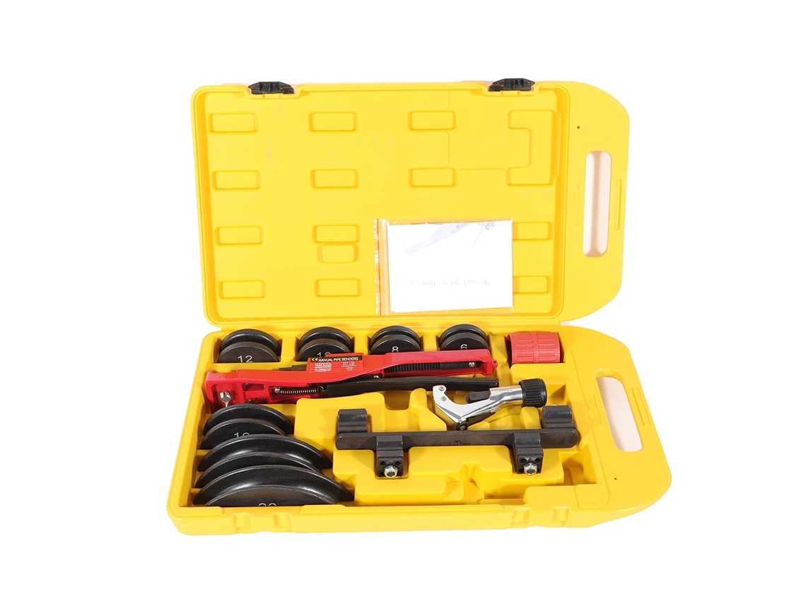 Moldador De Tubos Manual, Design Portátil, Capacidades De Dobra Versáteis, Amarelo