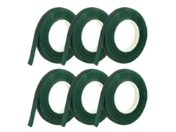 Fita Adesiva, 6 Rolos, De Fita Floral, Floral Verde Escura, 12 Mm X 27 Metros 88,6 Pés Por Rolo, Buquês De Flores Artificiais (6 Unidades)