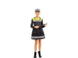 Fato de Menina PARTILANDIA Polícia em Vestido Preto e Amarelo (Tam.: 7-9 anos)