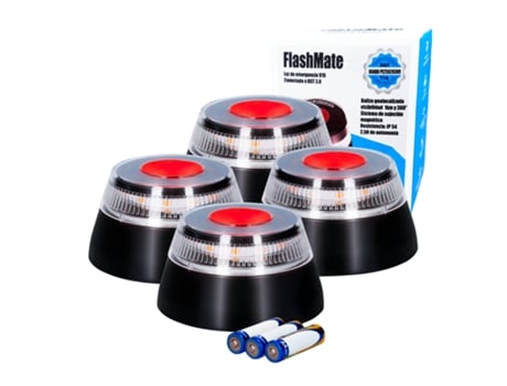 4x Luzes de emergência V16 aprovadas pela DGT com geolocalização para carros e motocicletas, Magic Select