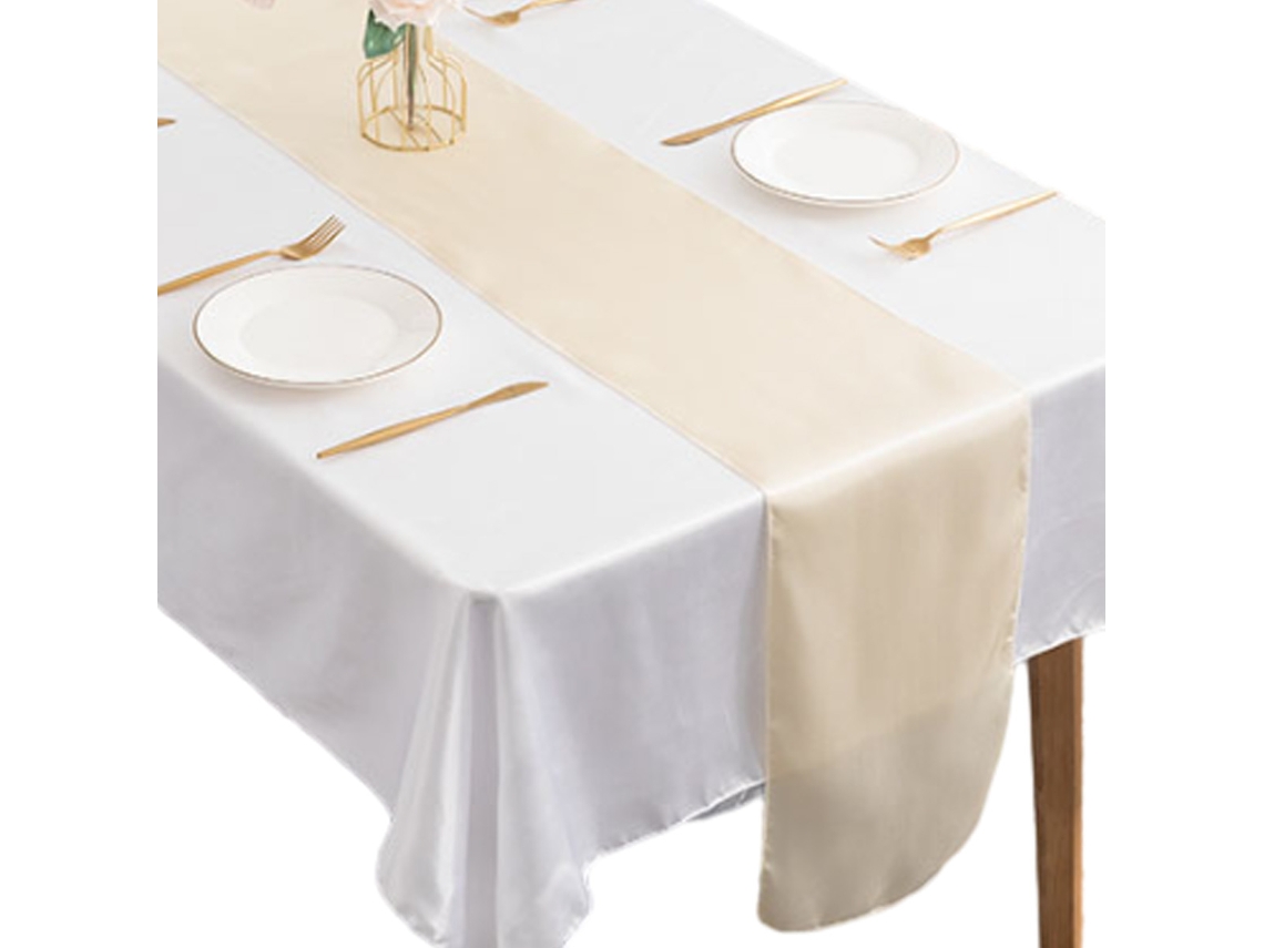 KOFIHETY 10 Unidades 12 X 108 Polegadas Caminho De Mesa Em Seda Para Decoração De Mesa Retangular E Redonda Casamento, Festas De Aniversário, Banquetes