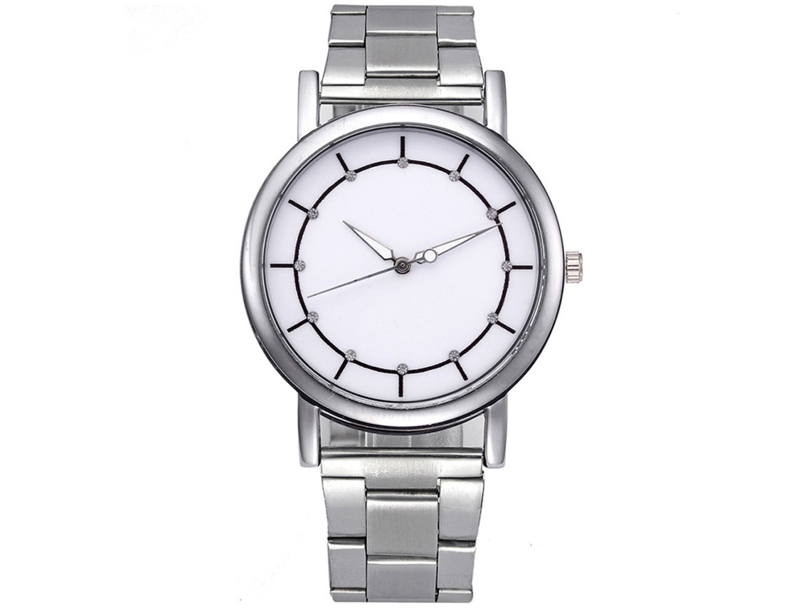 Reloj De Pulsera Analógico Unisex De Cuarzo Con Correa De Acero Para Hombre Mujer Estudiante