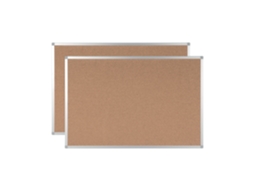 Quadro em Cortiça, com aro em alumínio, 106,5 x 75 cm, Pack de 2 BI-OFFICE