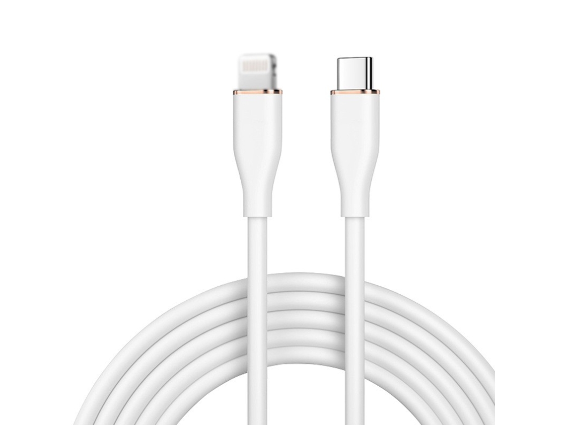 Cabo Rápido Dados Silicone Branco Compatível Com Iphone 13/14