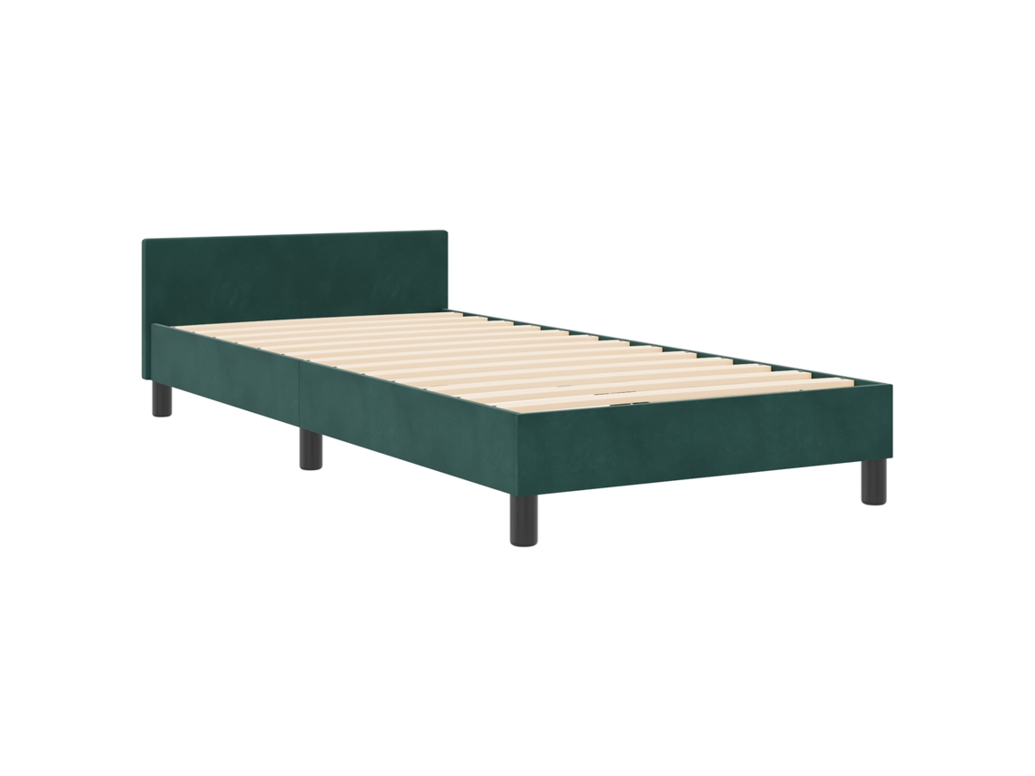 Conjunto 1 Cama Moderna Vidaxl Verde Veludo (100 X 200 Cm)