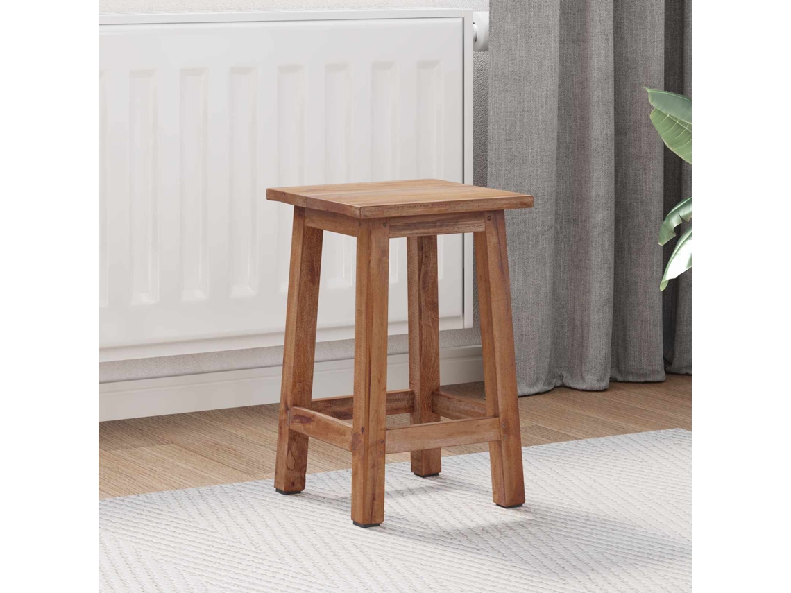 Vidaxl Banqueta Natural 30 X 30 X 47 Cm Madeira De Mogno