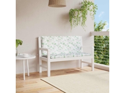 Vidaxl Almofadões Banco Jardim 2 Pcs 120x50x7 Cm Tecido Padrão Folhas
