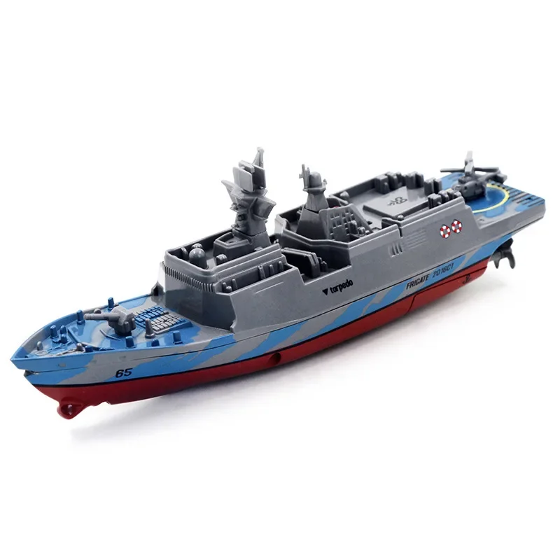 Mini Barco De Controle Remoto, Modelo Militar, Brinquedo Eletrônico Sem Fio De Navio De Guerra.