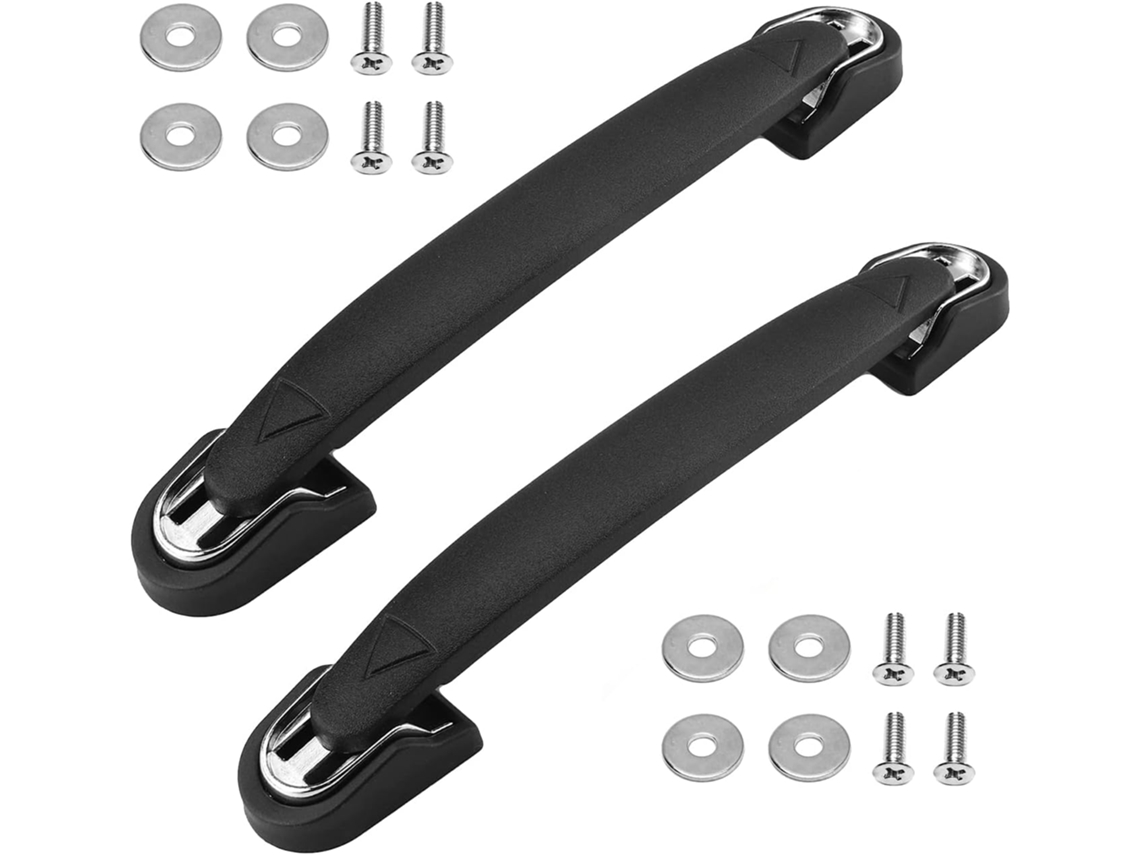 Alça De Puxar Bagagem, 2 Peças, Suporte Lateral De Plástico Alça Mala, Preta Rb 059 220x25x20mm