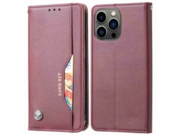 Capa Para Iphone 14 Pro Pele Sintética Magnética Vermelho