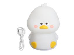 Cute Duck Night Light Soft Silicone Rechargeable Dimmable Bedside Lamp