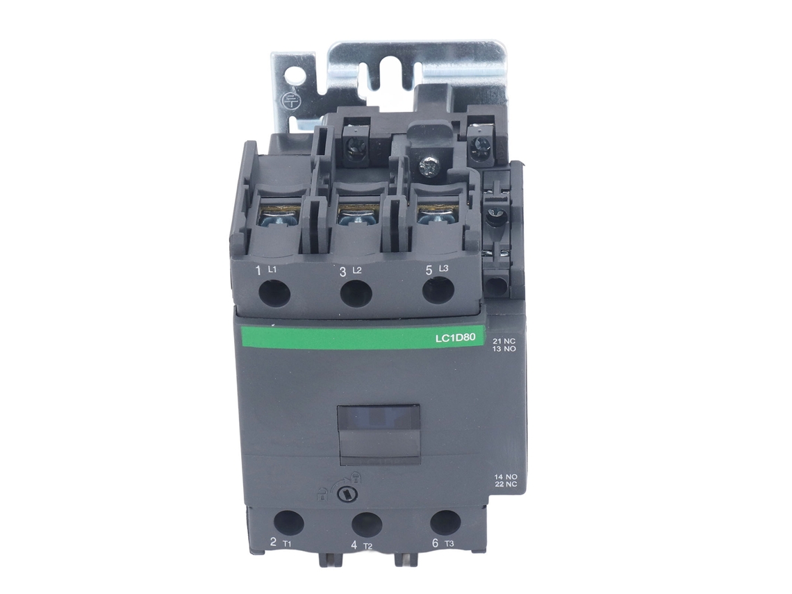 Contator Industrial 80a Ac Lc1d80: 1 Na, 1 Nf, Tensão Nominal 380v, Bobina Ac48v