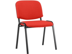 Cadeira de visitante Ken em tecido vermelho CLP