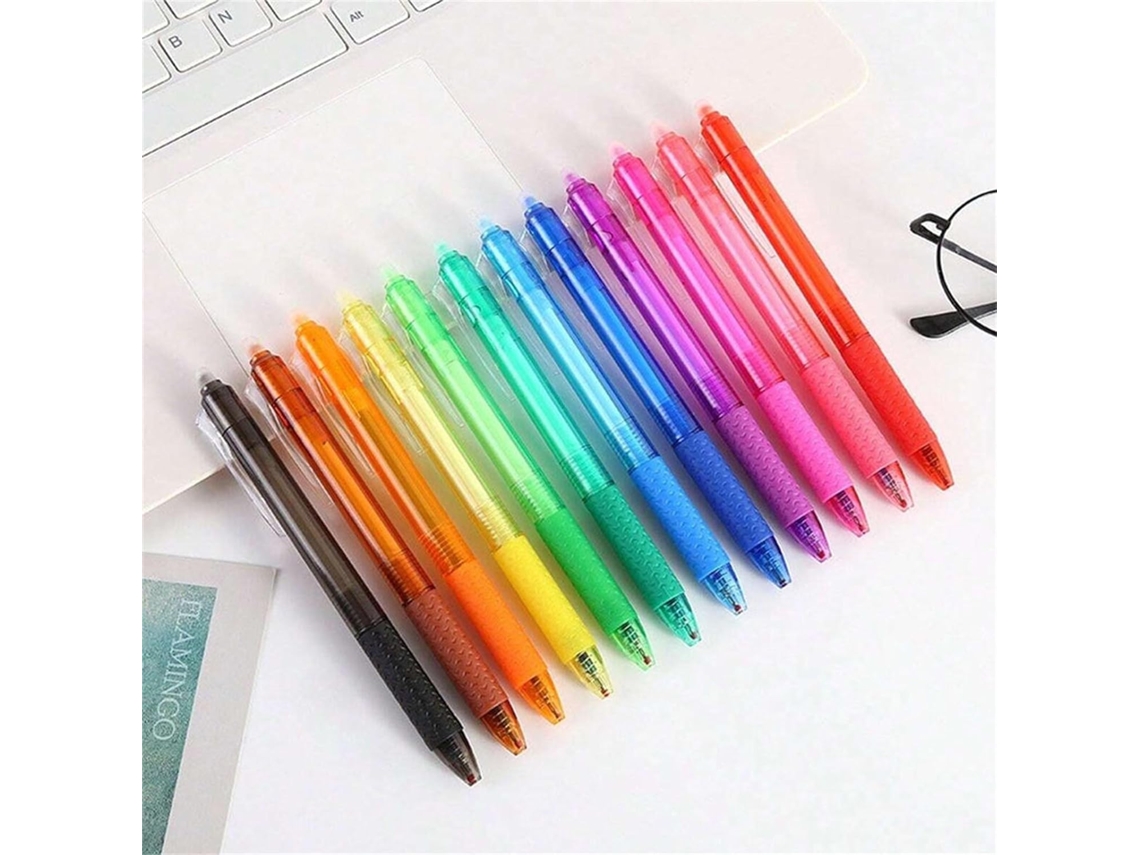 Conjunto De Canetas Em Gel, 12 Esferográficas Apagáveis,