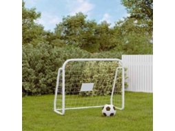 Vidaxl Baliza De Futebol Com Rede 125x96x60 Cm Aço/poliéster Branco