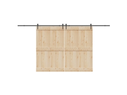 Vidaxl Kit De Ferragens Para Porta Deslizante 427 Cm Aço Preto