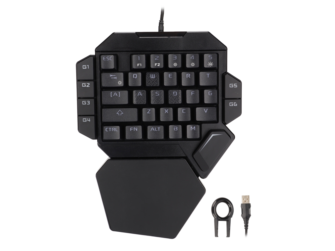 Teclado Unimanual 35 Teclas Controle Preciso 6 Programáveis Design Ergonômico Teclado Médio