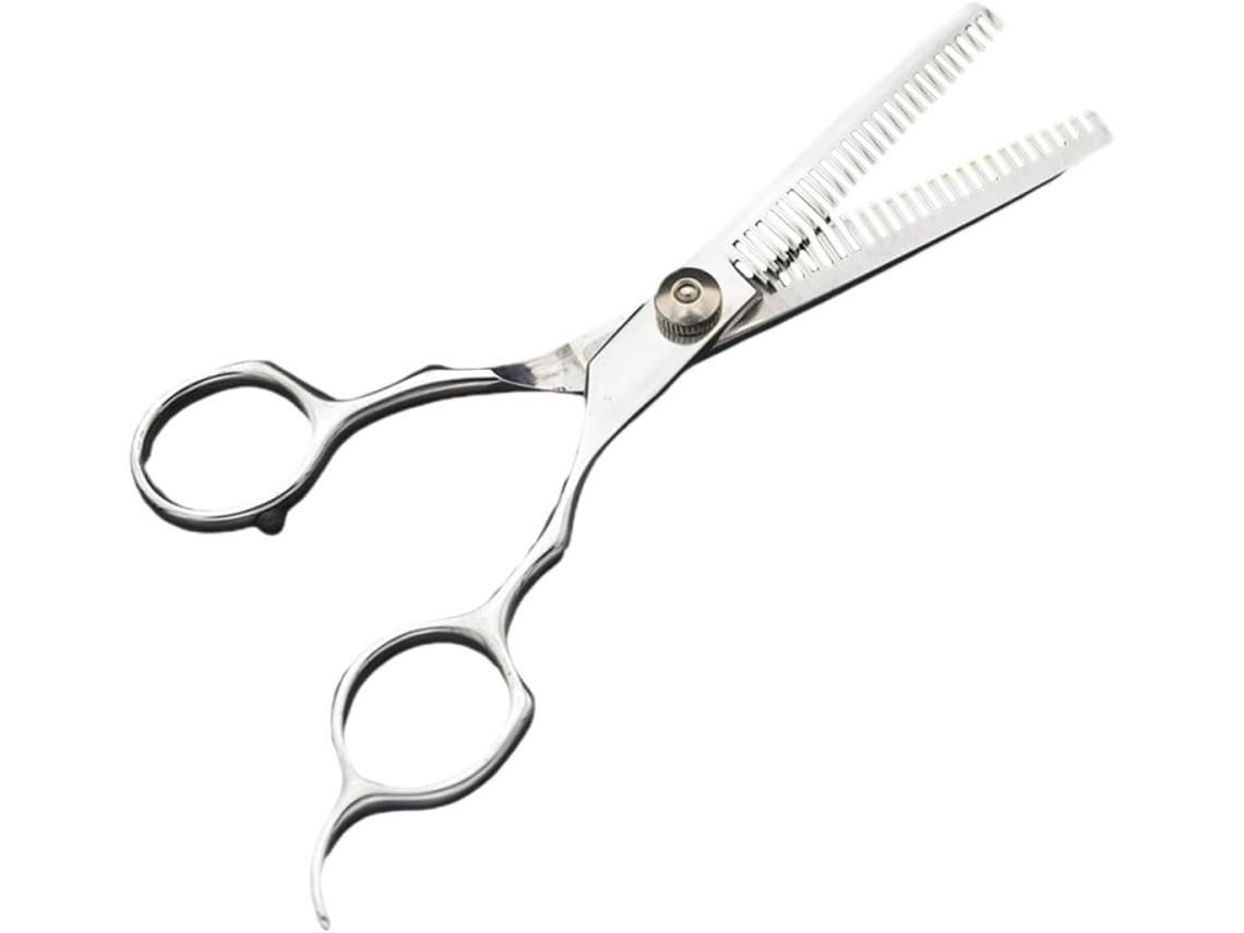 Tesoura De Barbeiro De Aço Inoxidável De 15 Cm (6 Polegadas) Com Lâmina Dupla Para Corte.