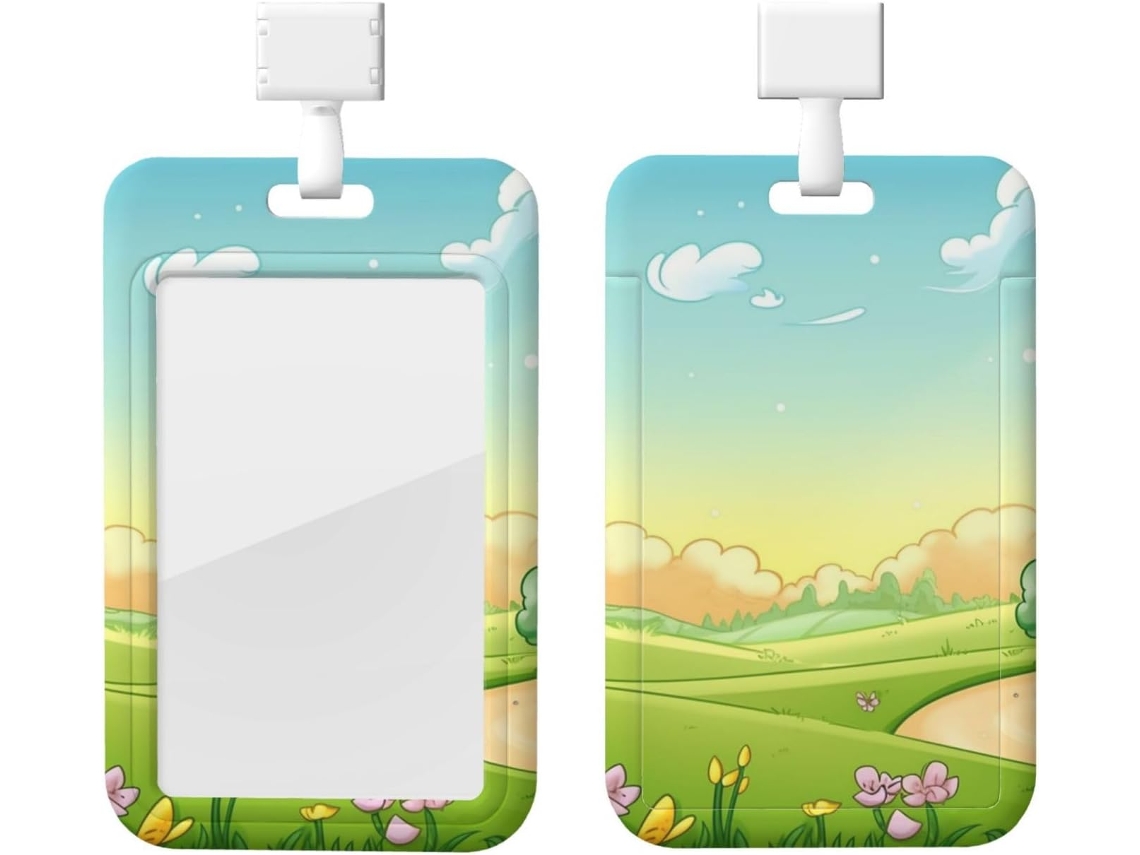 Porta Crachá De Desenho Animado Com Cordão, Capa Plástica Impermeável, Estojo Crachá, Ideal Trabalho