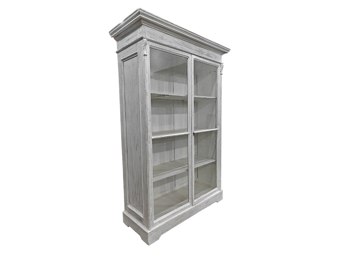 Suporte Expositor Home Esprit Branco Madeira De Mangueira