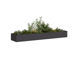 Vidaxl Vaso Floreira 360x80x40 Cm Aço Preto