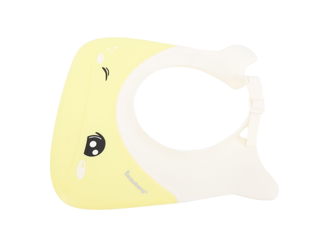 Primerox boné de Banho para Bebê Ajustável Anti deslizante Protege Olhos Ouvidos Lavagem Cabelo Amarelo