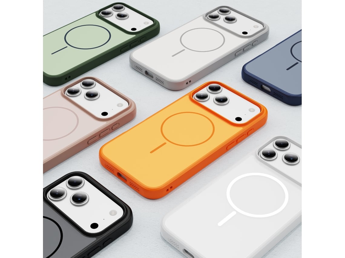 Capa Protetora Magnética Antiqueda Para Celular Iphone 16 Azul Celeste