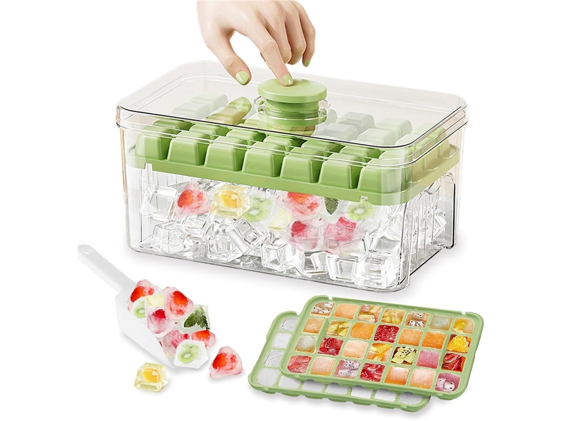 2 Formas Gelo Anti-derrame Empilháveis Fácil Remoção