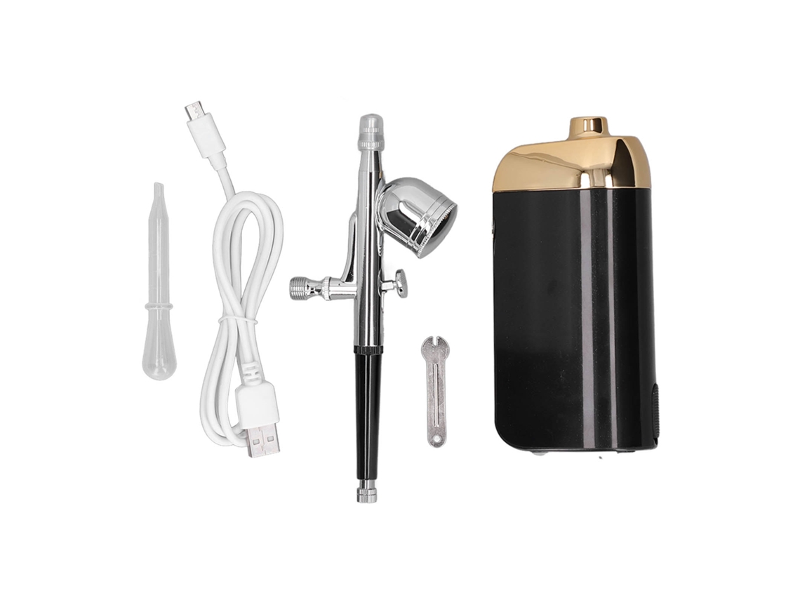 Spray Facial De Oxigênio Portátil Airbrush Sem Fio Com Carregamento Usb Para Decoração De Bolo Preto