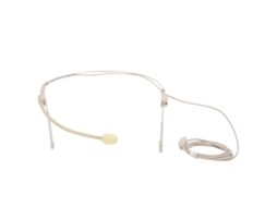 Aetheria microfone Condensador Binaural com Gancho Ouvido Plugue 3,5mm Bege para Transmissor Bodypack