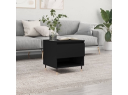 Vidaxl Mesa De Centro 50x46x50 Derivados De Madeira Preto