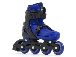 Patins Inline Ajustáveis Plasma Azul Preto Eu 33-37Sfr Skates