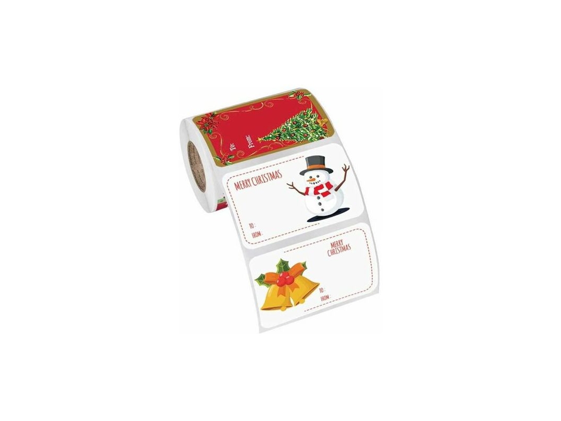 Pacote Com 250 Etiquetas Autoadesivas Para Presentes De Natal.