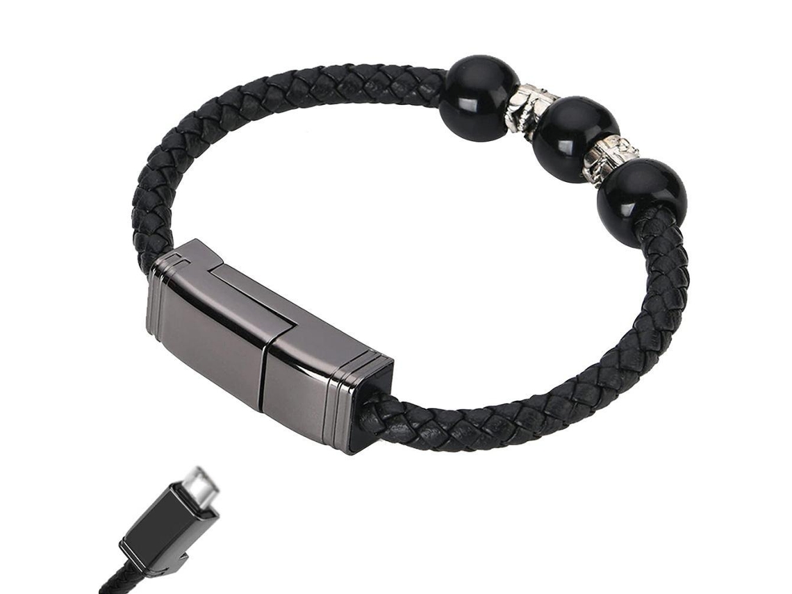 Pulseira de Couro Usb Carregável Portátil LAXISCREED