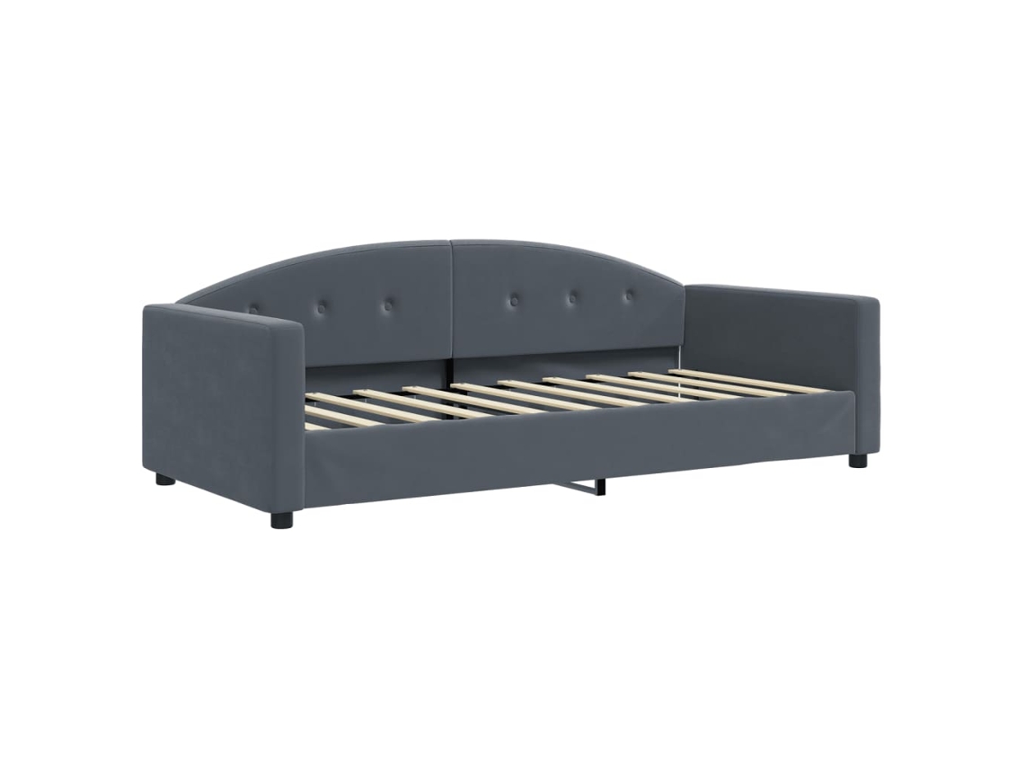 Day Bed, Day Beds Vidaxl Cinzeto Veludo (90 X 190 Cm)